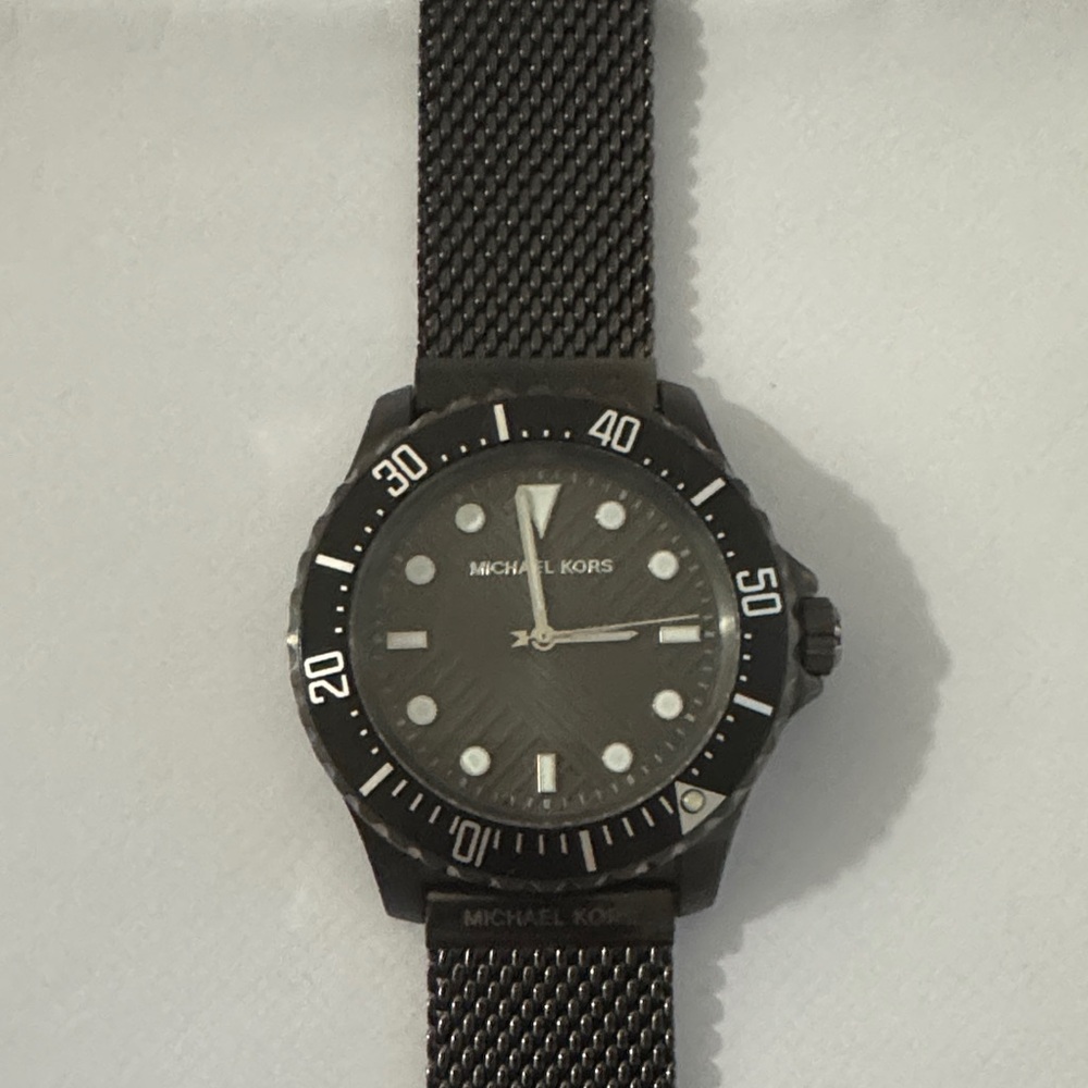 Michael Kors Black Mesh Strap Watch